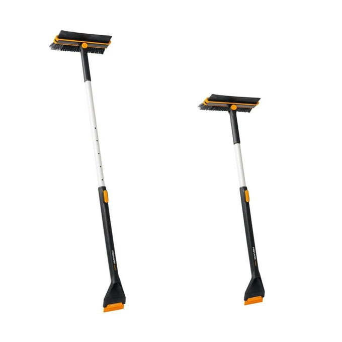 FISKARS X-series Teleskopowa szczotka i skrobak do odśnieżania, obrotowa głowica FIS 1078492