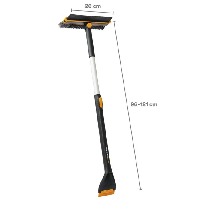 FISKARS X-series Teleskopowa szczotka i skrobak do odśnieżania, obrotowa głowica FIS 1078492