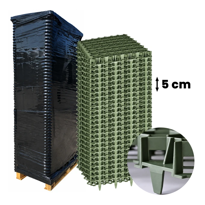 ZESTAW krata stabilizująca STELLA GREEN ZIELONA (47,3x47,3x5cm) 70 szt.