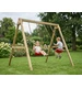 Huśtawka ogrodowa Fungoo MAX-PLAY SWING, 2 czerwone siedziska, regulowane liny, kotwy gruntowe