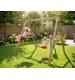 Huśtawka ogrodowa Fungoo MAX-PLAY SWING, 2 czerwone siedziska, regulowane liny, kotwy gruntowe