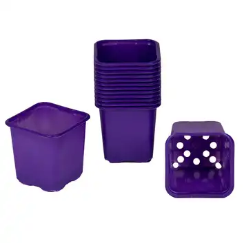 Doniczki kwadratowe VEFI 8x8cm fioletowe 20szt.