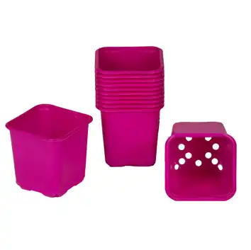 Doniczki kwadratowe VEFI 8x8cm różowe 20szt.