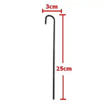 Szpilka metalowa do włókniny J 25cm czarna 100szt.
