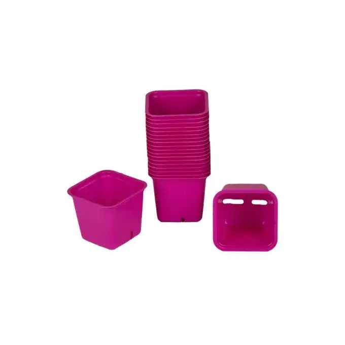 Doniczki kwadratowe VEFI 6x6cm różowe 30szt.
