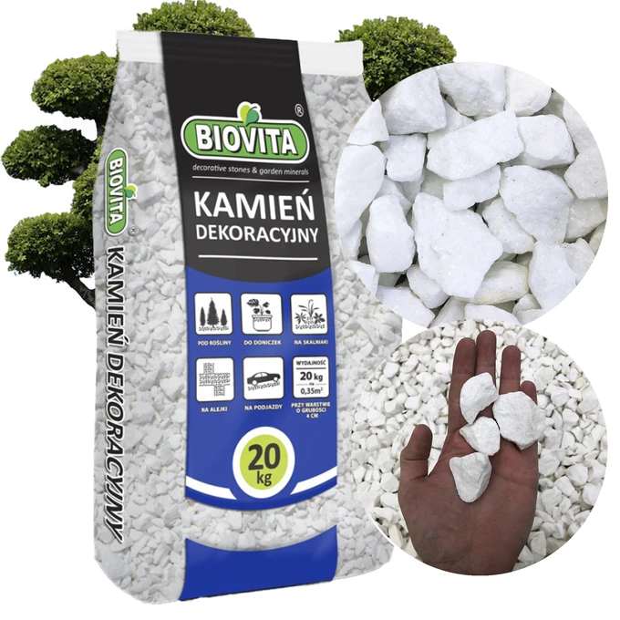 Grys Extra White Thassos BIOVITA 20 kg 16-30mm
