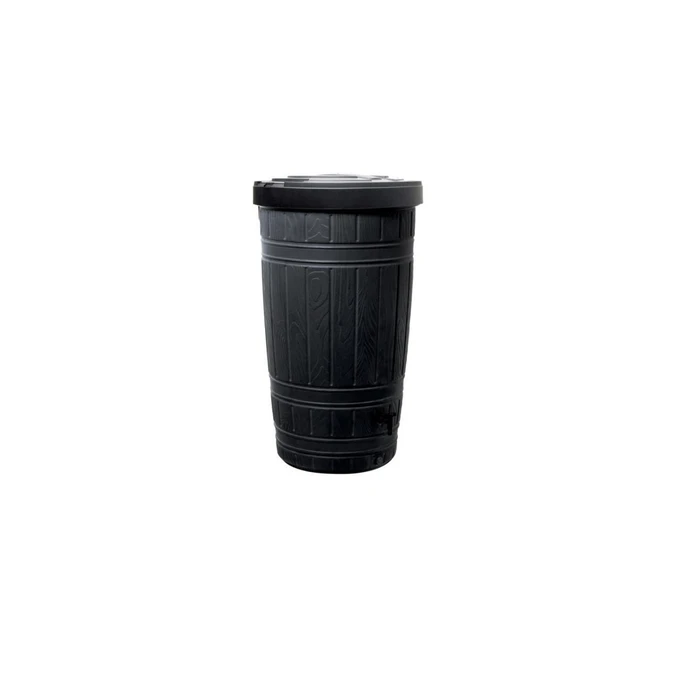 Zbiornik na deszczówkę czarny 265L beczka Woodcan PROSPERPLAST IDWO265-S411