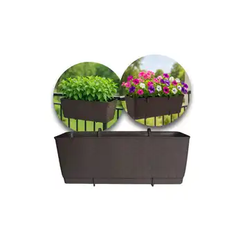 Doniczka balkonowa 38,6 cm Ratolla Case PW wisząca 6L umbra DRL400PW