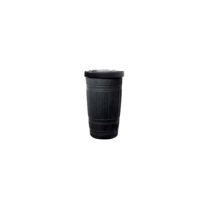 KOMPLETNY Zbiornik na deszczówkę czarny Woodcan beczka 265L IDWO265 PROSPERPLAST