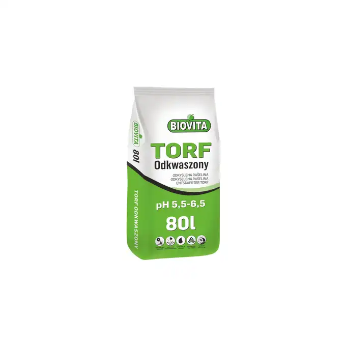 Torf odkwaszony ziemia pH 5,5-6,5 BIOVITA 80L