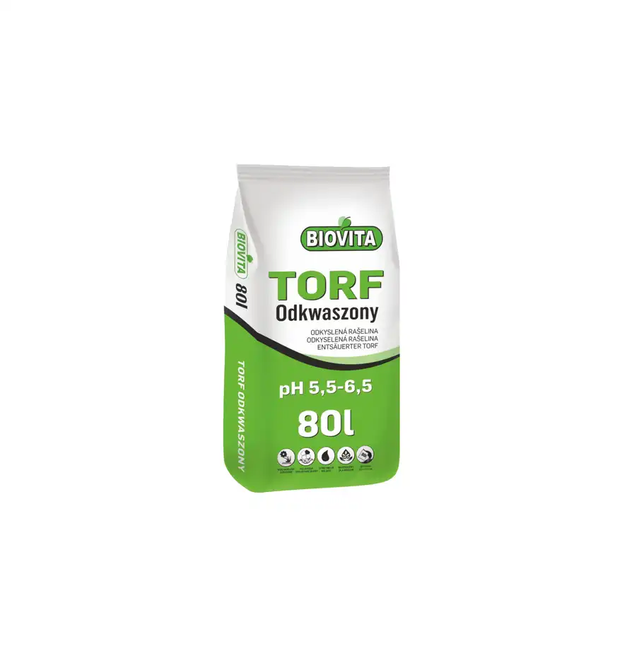 Torf odkwaszony ziemia pH 5,5-6,5 BIOVITA 80L
