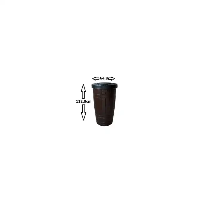 Zbiornik na deszczówkę czarny 265L beczka Woodcan PROSPERPLAST IDWO265-S411