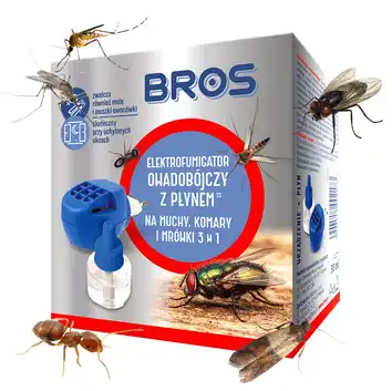 ELEKTRO + płyn owadobójczy na komary, muchy i mrówki 3w1 BROS
