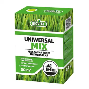 Mieszanka traw UNIWERSALMIX 0,5 kg Biovita