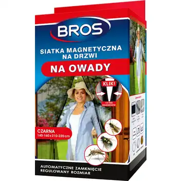 Siatka na drzwi magnetyczna 100x220 biała BROS