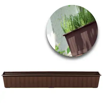 Skrzynka balkonowa Agro 100 cm brąz Prosperplast