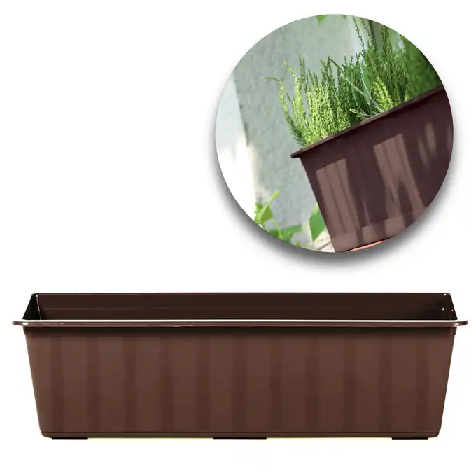 Skrzynka balkonowa Agro 50 cm brąz Prosperplast