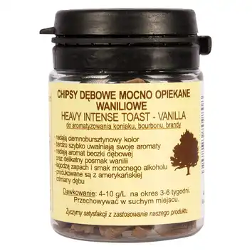 Chipsy dębowe mocno opiekane - waniliowe 20g BIOWIN
