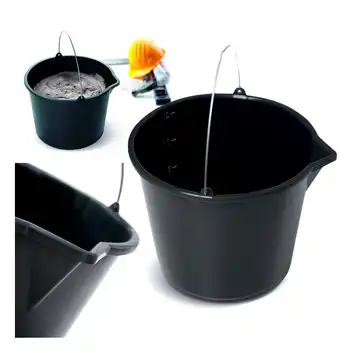 Wiadro budowlane Bucket Z LEJKIEM 12L czarne Prosperplast