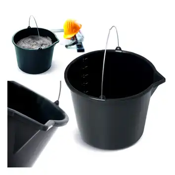 Wiadro budowlane Bucket Z LEJKIEM 16L czarne Prosperplast