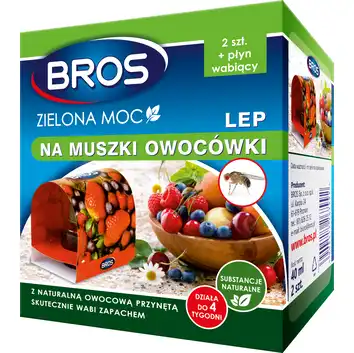 BROS Zielona Moc Lep na muszki owocówki 2szt