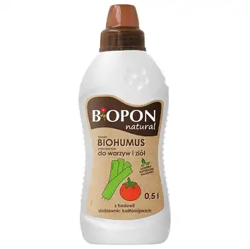 Nawóz Typu Biohumus Polecany Do Warzyw i Ziół Płyn 0,5l BIOPON NATURAL