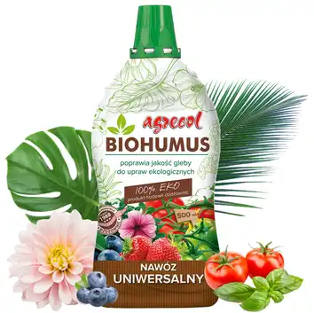 Uniwersalny Nawóz Biohumus do ekologicznych upraw 0,5l Agrecol