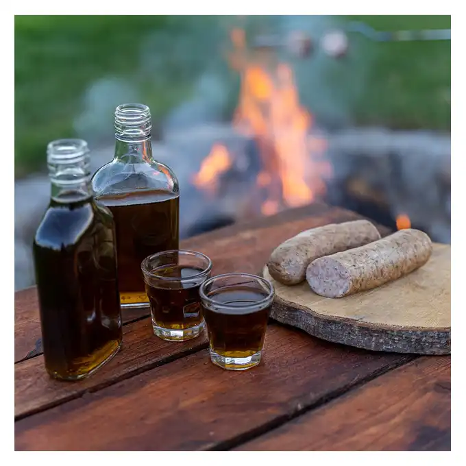 Butelka, piersiówka na nalewki + zakrętka 200ml 10 szt.