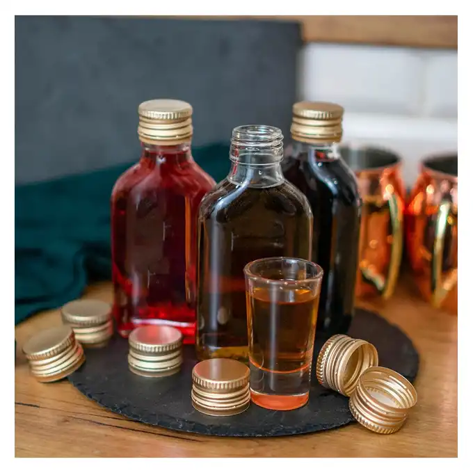 Butelka, piersiówka na nalewki + zakrętka 200ml 10 szt.