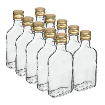 Butelka, piersiówka na nalewki + zakrętka 200ml 10 szt.