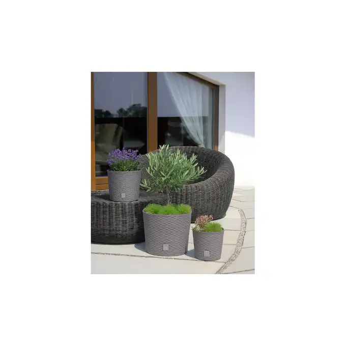Donica Rato Round 30 cm okrągła 15,3 L z wkładem DRTUS300L mocca