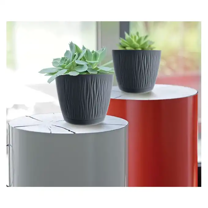 Doniczka SANDY P DSY170P z podstawką antracyt 16,8 cm Prosperplast