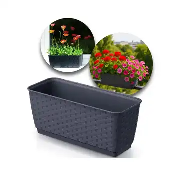 Doniczka balkonowa 30 cm Ratolla Case P 3L antracyt Prosperplast