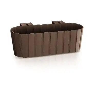 Doniczka balkonowa 40 cm wisząca Boardee Hook 4,9L brąz Prosperplast