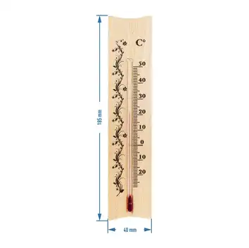 Drewniany termometr pokojowy 18,5x4cm BROWIN