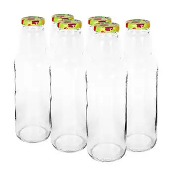 Szklana butelka TO 750ml z kolorową zakrętką