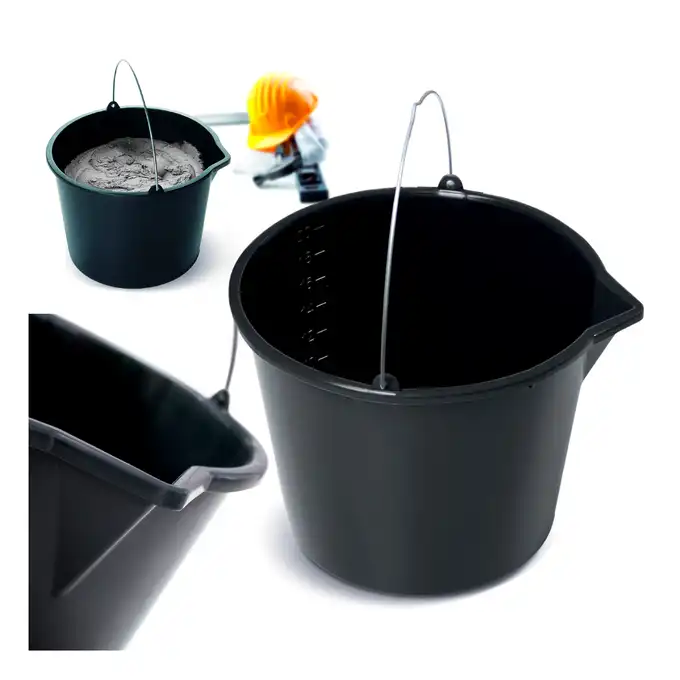 Wiadro budowlane Bucket Z LEJKIEM 20L czarne Prosperplast