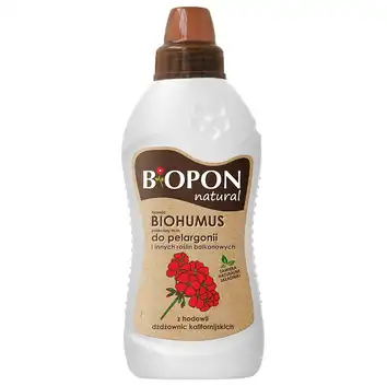 Nawóz typu Biohumus do Pelargonii i Innych Roślin Balkonowych 1l BIOPON NATURAL