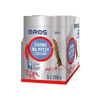 Ziarno na myszy i szczury 1kg - 5 x doypack 200g BROS