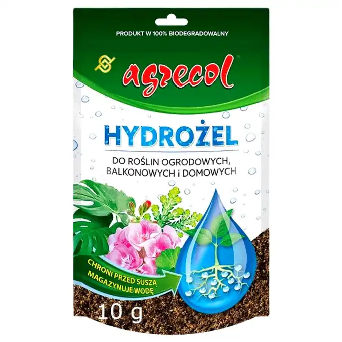 Hydrożel super absorbent, eko preparat magazynujący wodę 10 g Agrecol