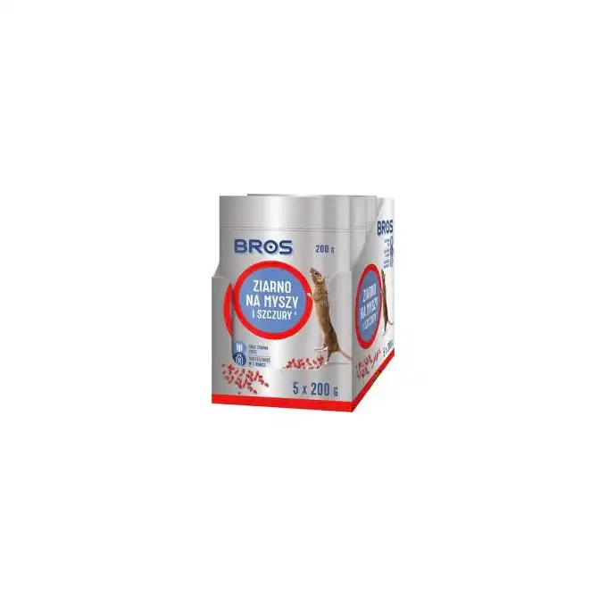 Ziarno na myszy i szczury 1kg - 5 x doypack 200g BROS