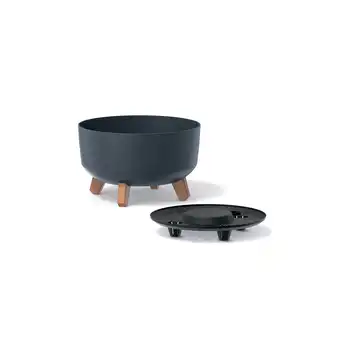 Doniczka Gracia Low 28,5 cm na nóżkach DGRL300L antracyt 6,8 L