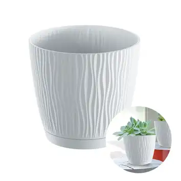 Doniczka SANDY P DSY240P z podstawką biały 23,9 cm Prosperplast