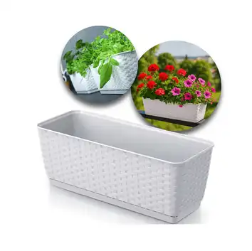 Doniczka balkonowa 40 cm Ratolla Case P 6L biały Prosperplast