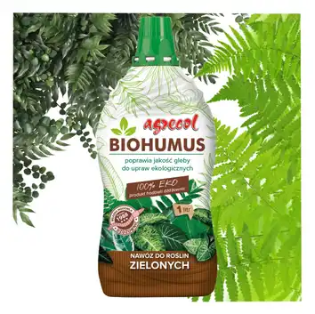 Nawóz Biohumus do roślin zielonych monster zamiokulkasów i fikusów0,5 l AGRECOL