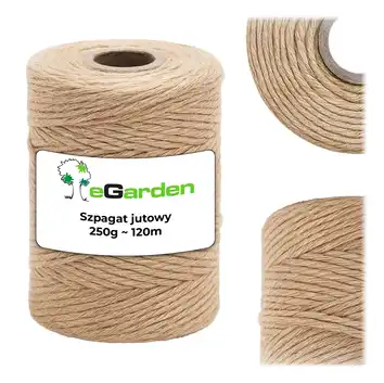 Szpagat jutowy 120m 250g naturalny mocny dekoracyjny ogrodowy eGarden