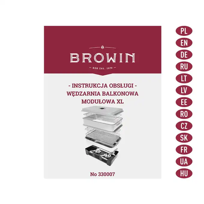 Wędzarnia balkonowa XL z regulacją pojemności Browin