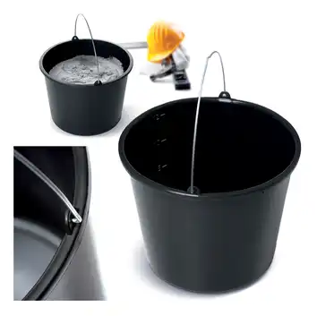 Wiadro budowlane Bucket 12 L czarny PROSPERPLAST