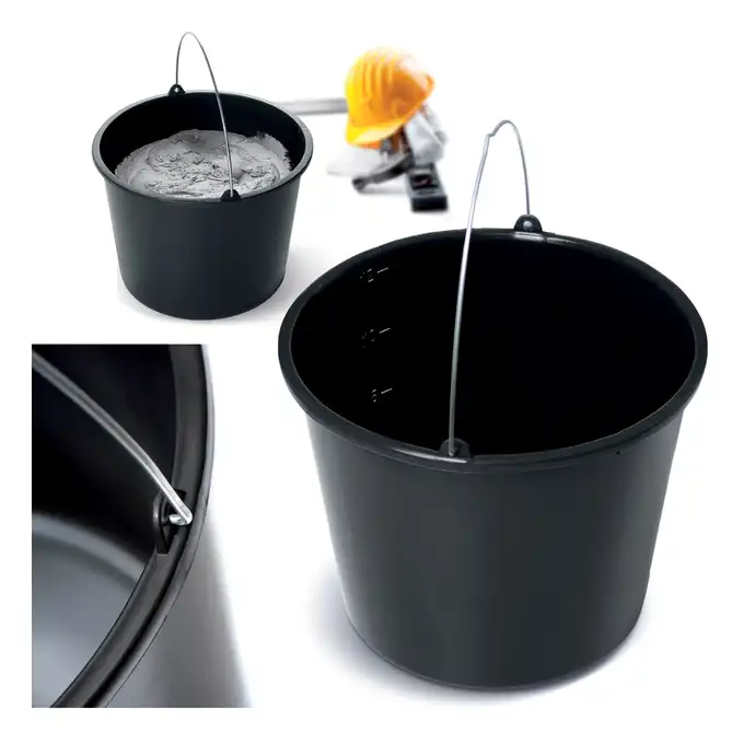 Wiadro budowlane Bucket 12 L czarny PROSPERPLAST