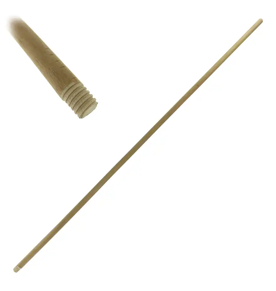 Drewniany trzonek do mioteł z gwintem 120 cm